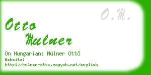 otto mulner business card